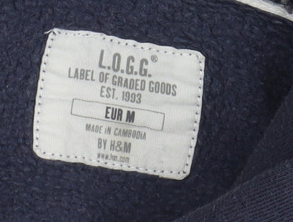 H&M Womens Blue Pullover Hoodie Size 12