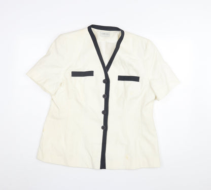 Smith Collection Women's White Short Sleeve Jacket