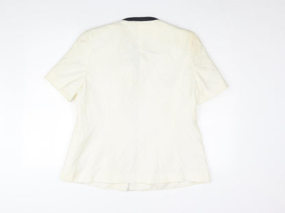 Smith Collection Women's White Short Sleeve Jacket