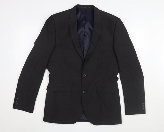 Next Men's Black Blazer 38R Formal Tailored Two-Button
