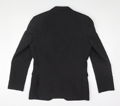Next Men's Black Blazer 38R Formal Tailored Two-Button