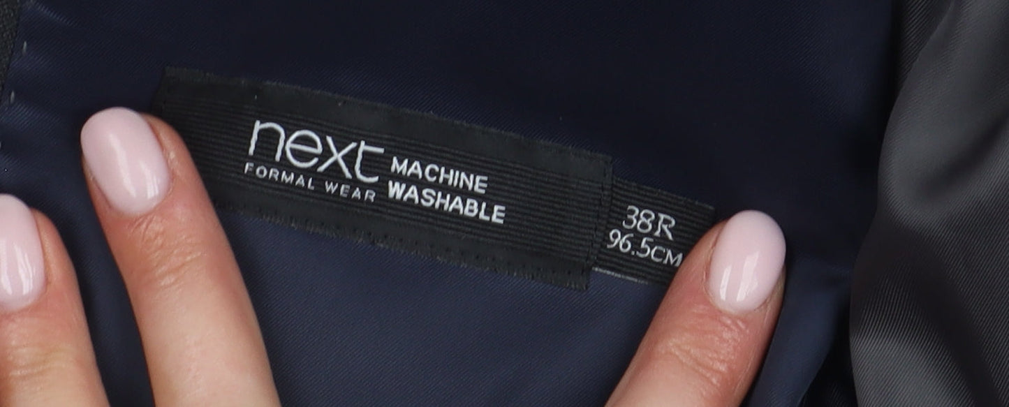 Next Men's Black Blazer 38R Formal Tailored Two-Button