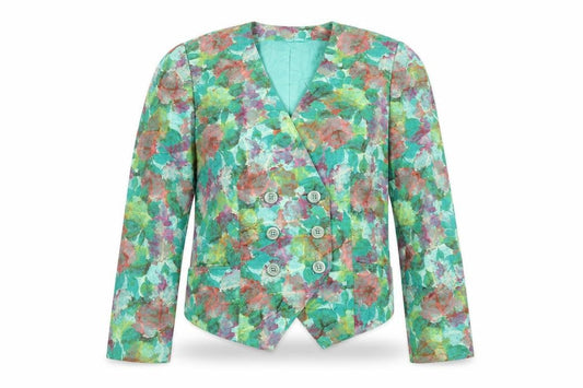 Esmodell Women's Floral Suit Jacket Multicoloured Size 12