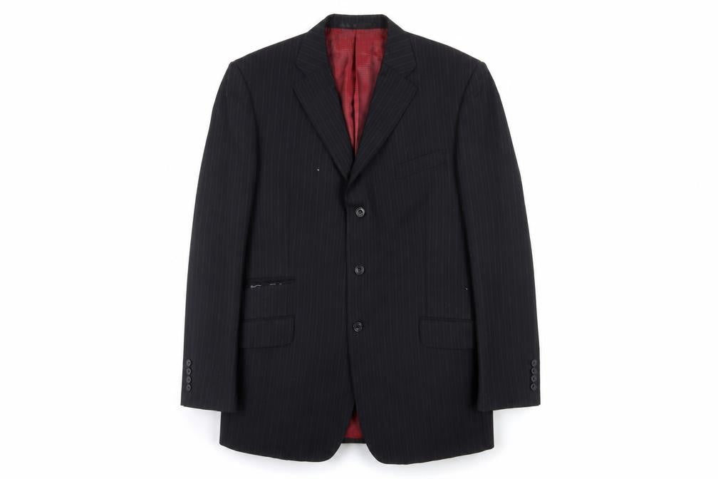 Marks & Spencer Men's Black Striped Blazer 44L