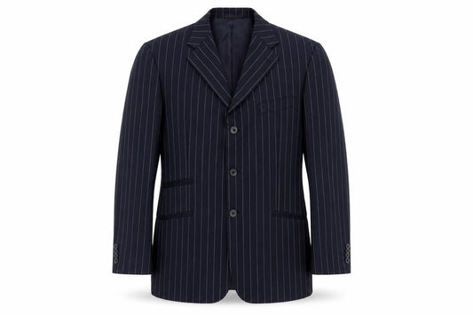 T.M. Lewin Men's Blue Striped Blazer Size 42S