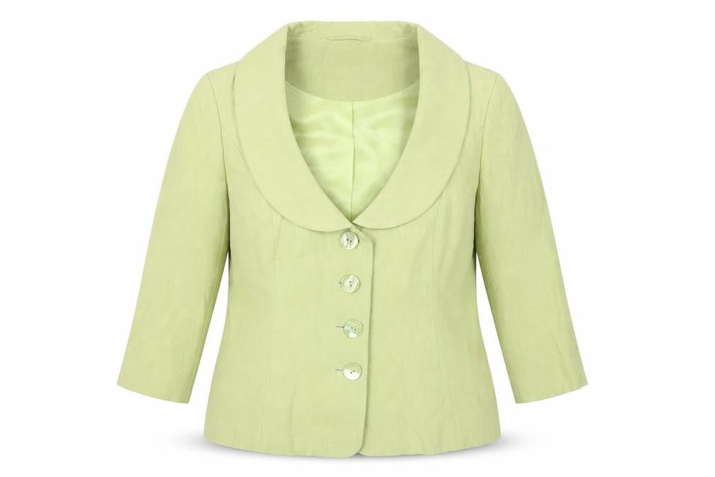 Kaliko Women's Green Blazer, Size 14, Shawl Collar, Lined