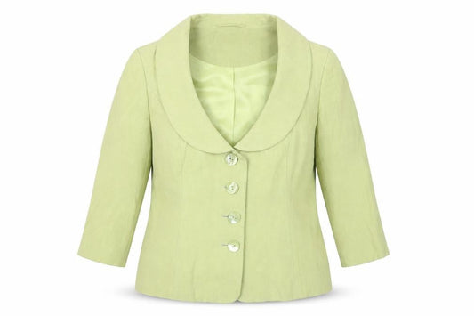Kaliko Women's Green Blazer, Size 14, Shawl Collar, Lined