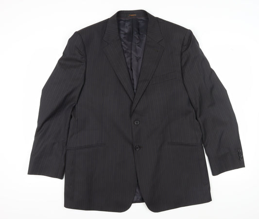 Simon Carter Men's Black Blazer, 44R, Notch Lapel