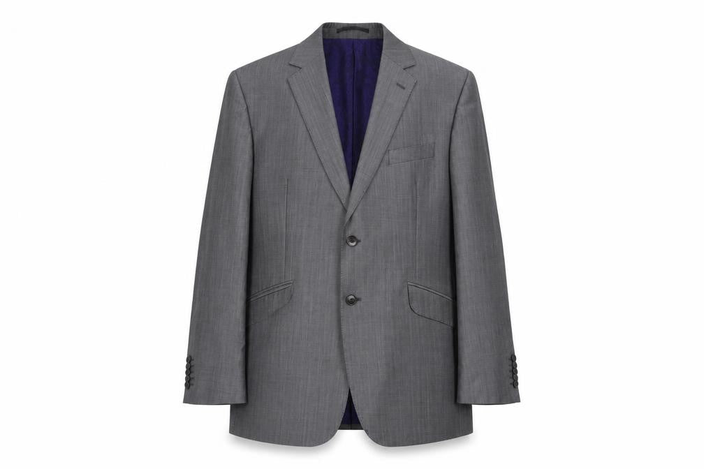 Duchamp Men's Grey Regular Fit Blazer, Size 44R, Classic Style
