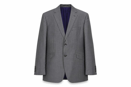 Duchamp Men's Grey Regular Fit Blazer, Size 44R, Classic Style
