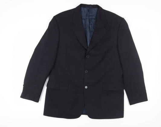 David Moss Men's Black Blazer, Size 40R, Excellent Condition