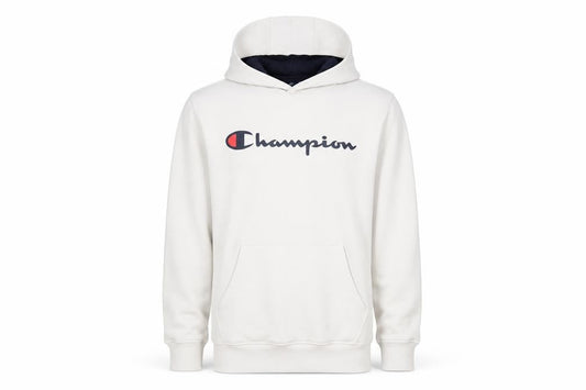 Champion Men's White Pullover Hoodie, Size S