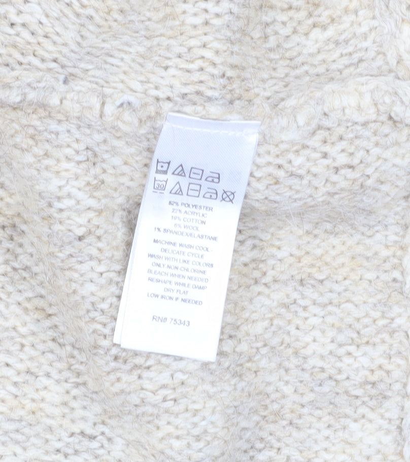 Jessica Simpson Women's Beige Roll Neck Jumper L