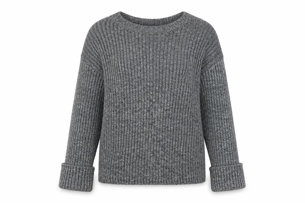 Pieces Women's Grey Wrap Jumper, Size S