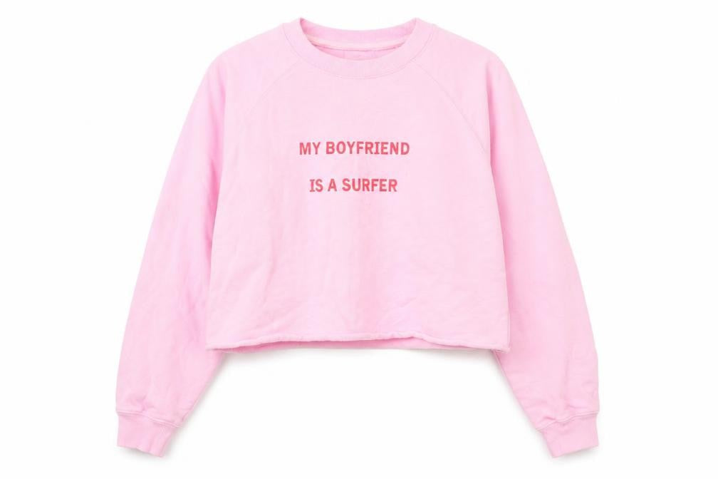 Pull & Bear Women's Pink Crew Neck Graphic Sweatshirt S