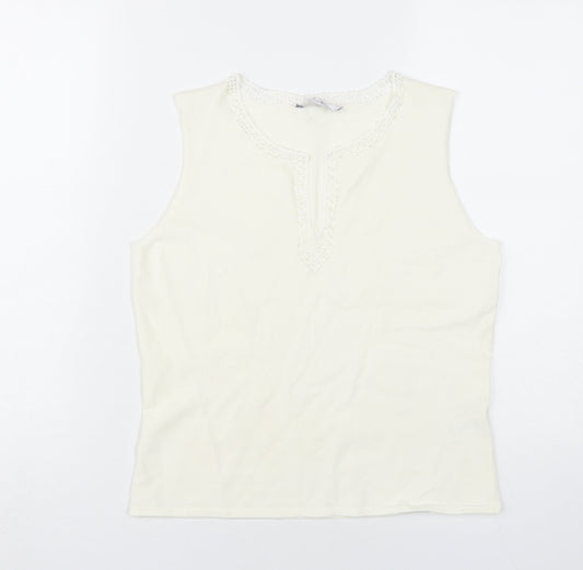 J.Taylor Women’s Ivory Tank Size 14