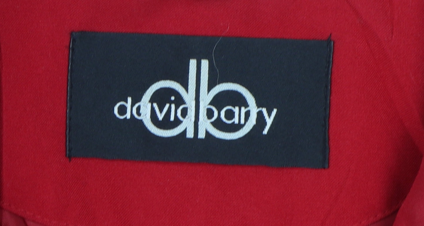 David Barry Women's Red Parka Jacket, Size 12, Hooded