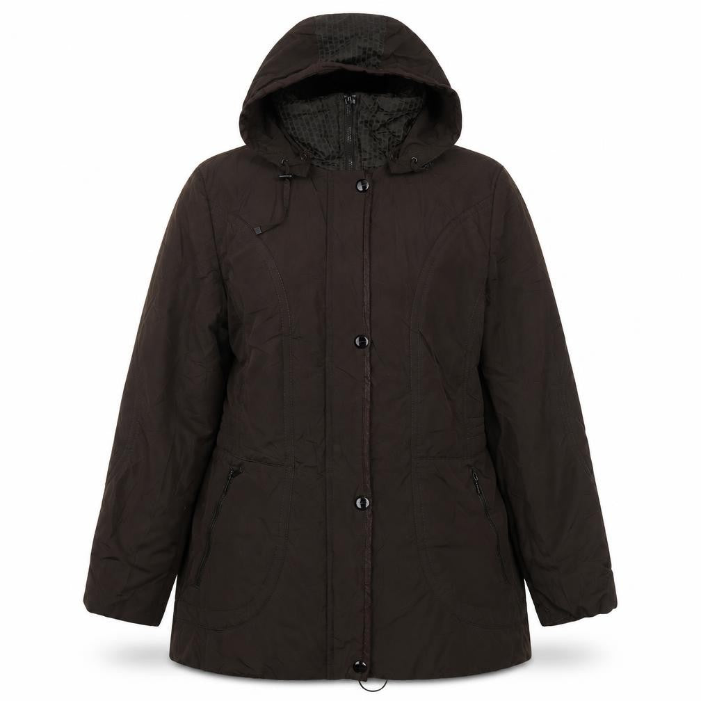 Frandsen Women's Brown Parka Jacket With Hood 14