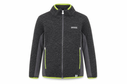 Front view of Regatta boys’ grey track jacket 9-10 years outdoor zip