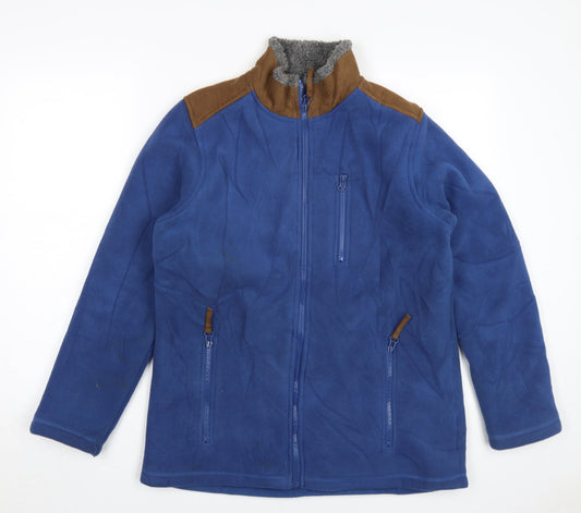 Cotton Traders Men's Blue Fleece Jacket Size S