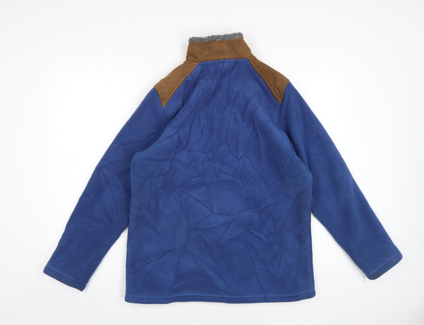 Cotton Traders Men's Blue Fleece Jacket Size S