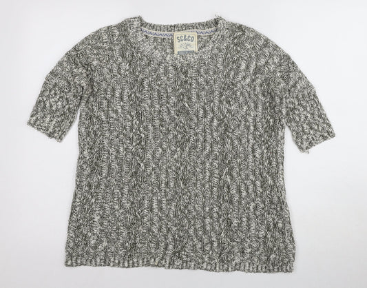 Soulcal Women's Grey Cable-Knit Jumper, Size 10