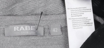 RABE Women's Grey Pullover Jumper, Size 14, Studded Accent