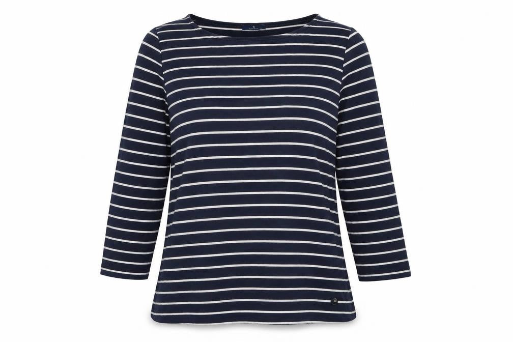 Tom Tailor Women's Blue Striped T-Shirt L