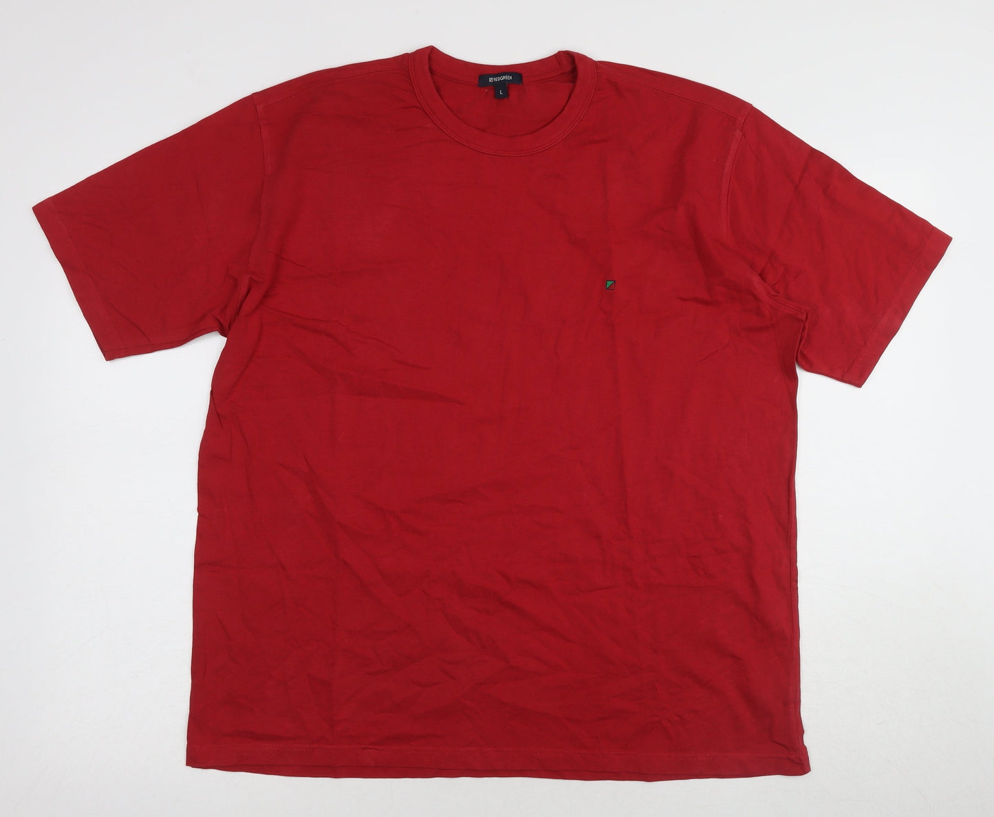 Red Green Men's Red L Solid Short Sleeve T-Shirt
