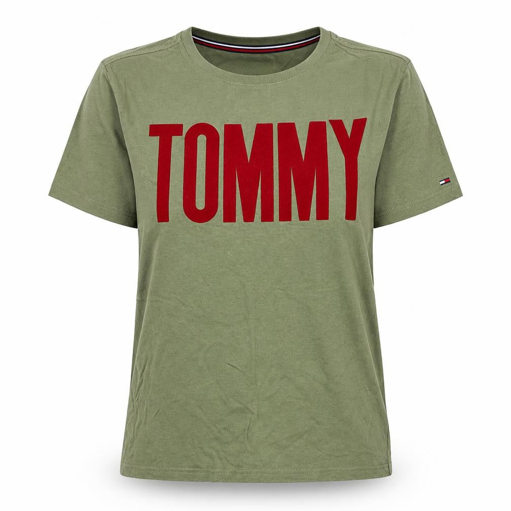 Tommy Hilfiger Unisex Green T-Shirt, S, Casual Style