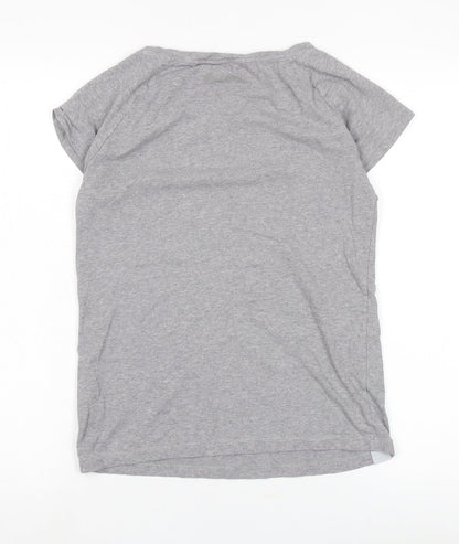 Reebok Women's Grey Basic T-Shirt, Size S, Casual Style