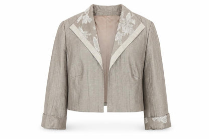 Roman Originals Women's Beige Floral Blazer Jacket 12