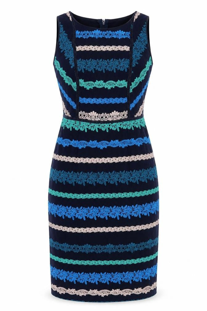 Monsoon Women's Blue Sheath Dress Size 14