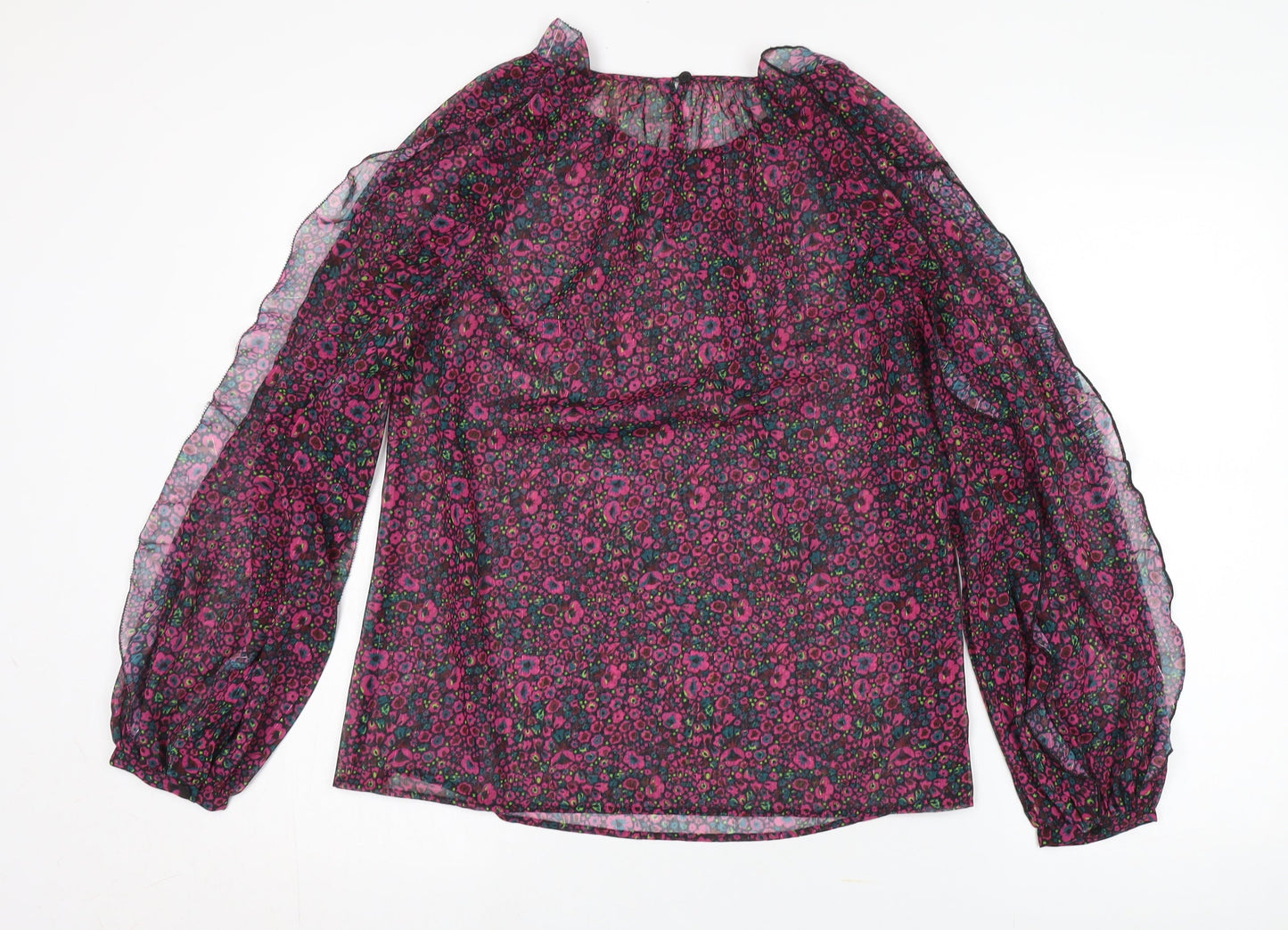 Hush Women's Multicoloured Floral Chiffon Blouse Size 10