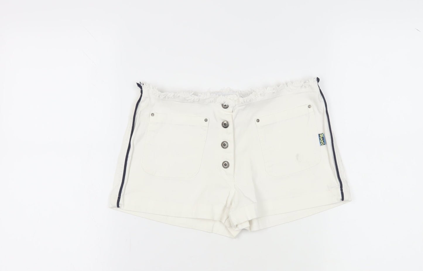 Bear Women's White Hot Pants Size 10 Cotton Blend