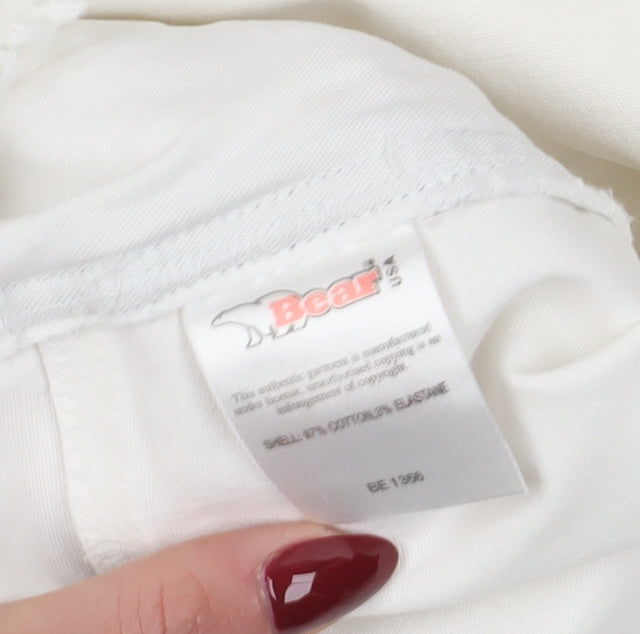 Bear Women's White Hot Pants Size 10 Cotton Blend