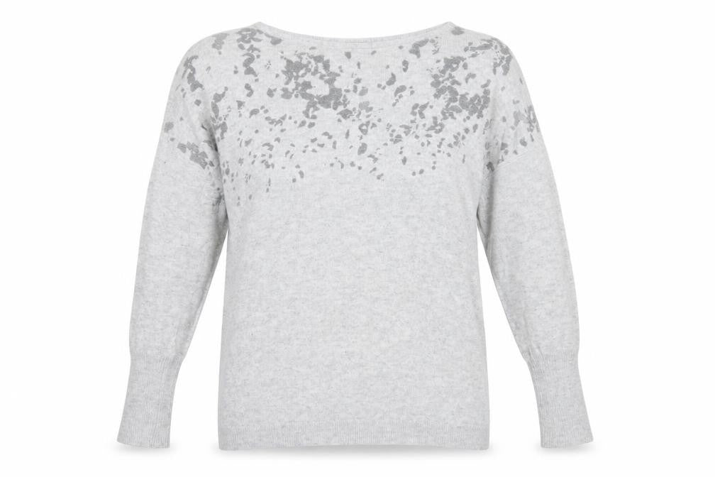 Mint Velvet Women's Grey Jumper Size 10 - Button Accents