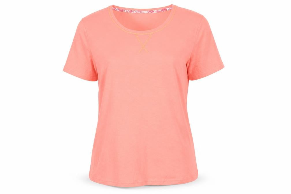 Damart Women's Pink Basic Crew Neck T-Shirt M