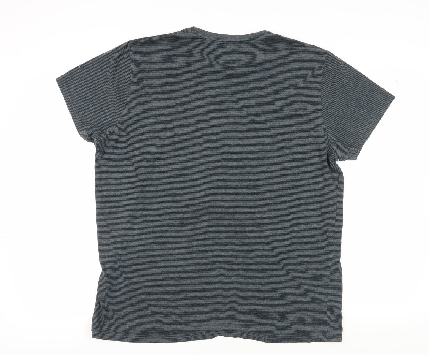 Burton Men's Grey Striped 2XL Crew Neck T-Shirt