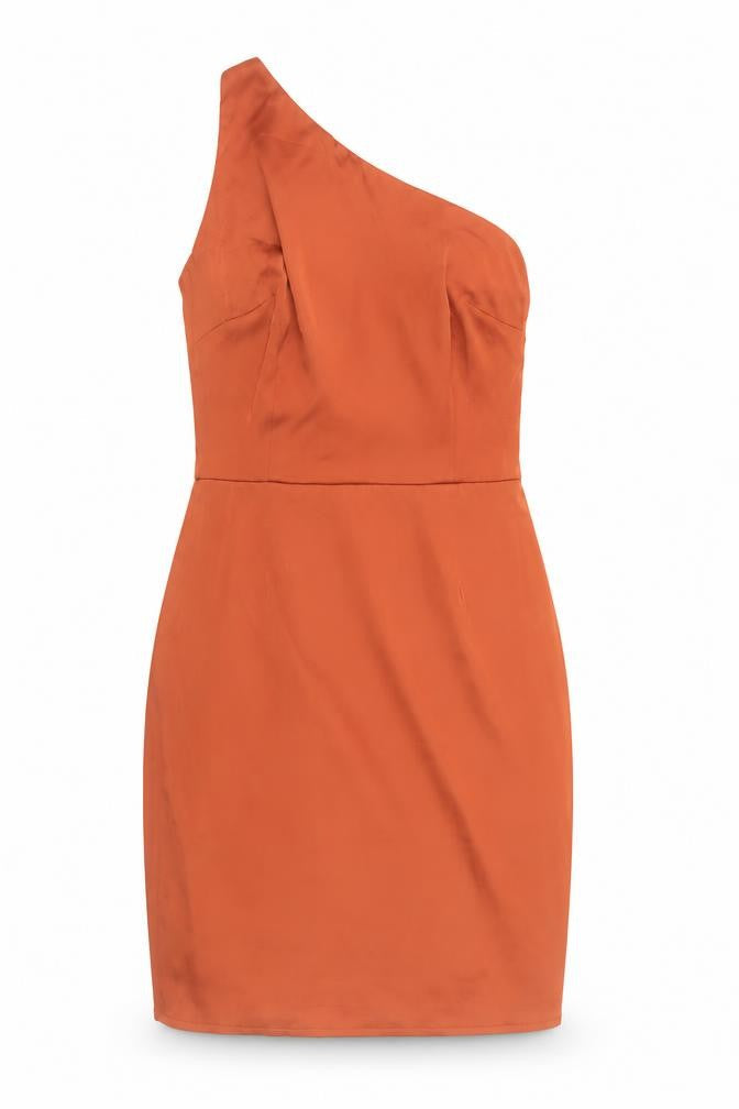 Missguided Women's Orange One Shoulder Bodycon Dress