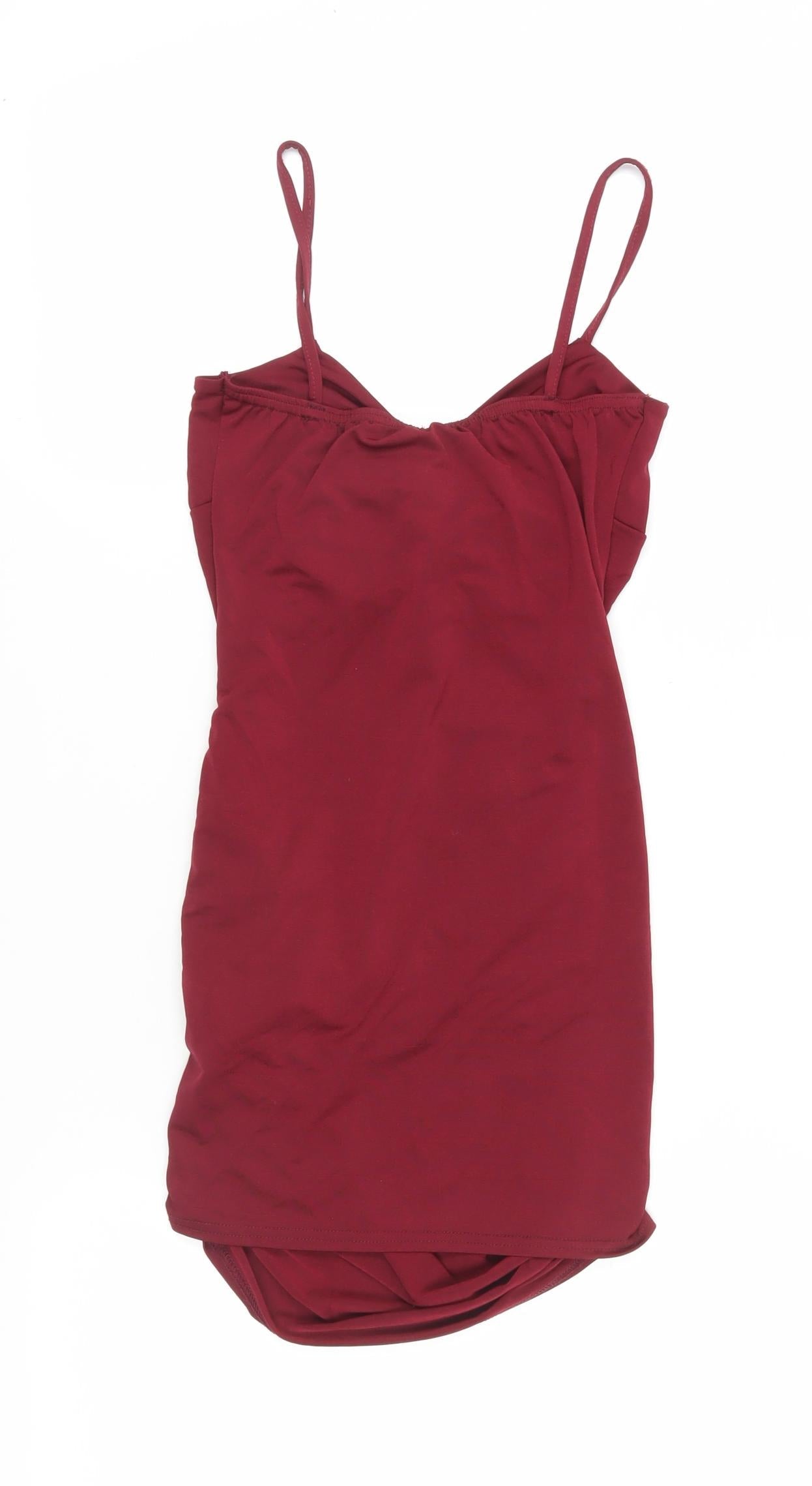 Boohoo Women's Red Bodycon Dress, Size 6, Party