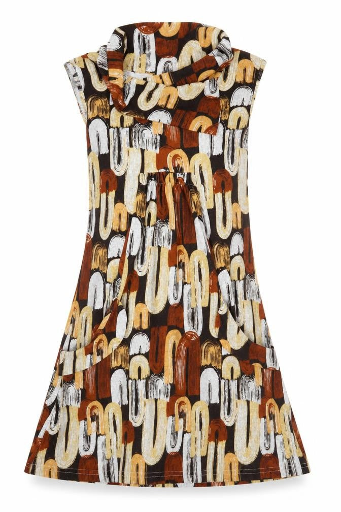 Izabel London Women's Multicoloured Cowl Neck Dress
