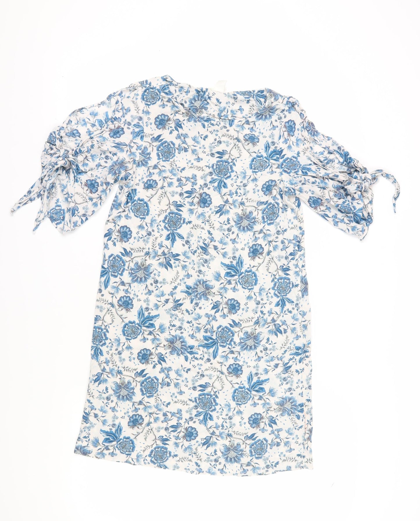 H&M Women's Blue Floral Shift Dress, Size 6
