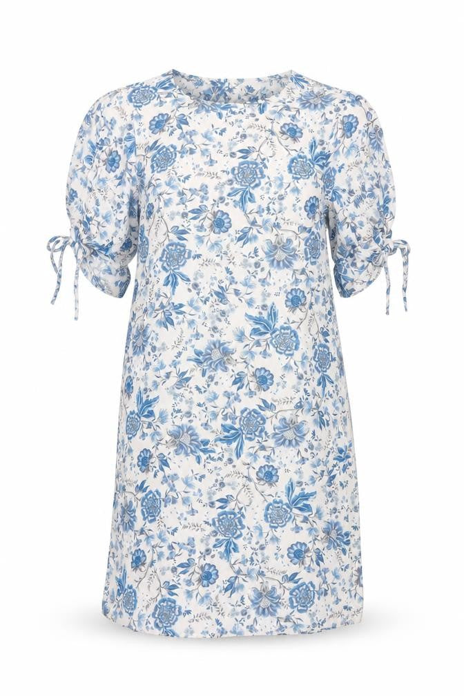 H&M Women's Blue Floral Shift Dress, Size 6
