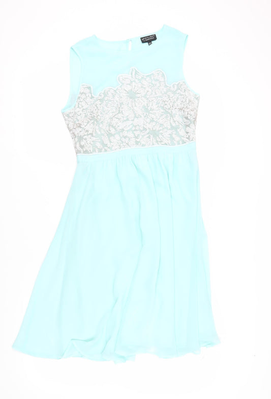 Warehouse Women's Blue A-Line Dress, Size 14, Party