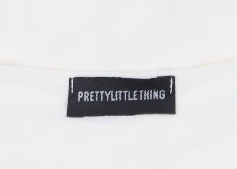 PrettyLittleThing Womens Ivory Bodycon Dress Size 4