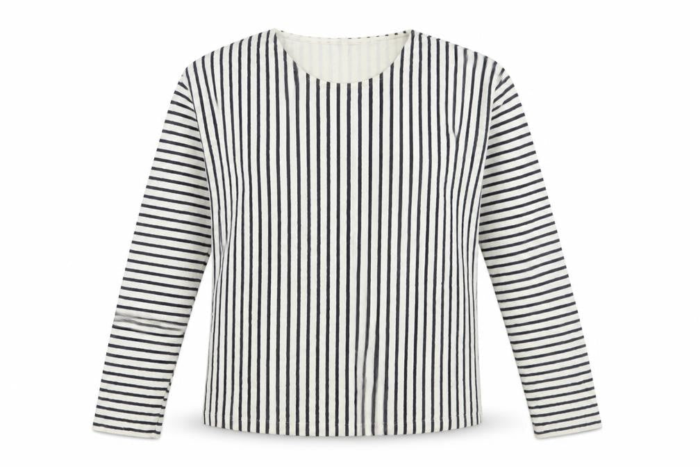 Marks & Spencer Women's White Striped T-Shirt Size 8