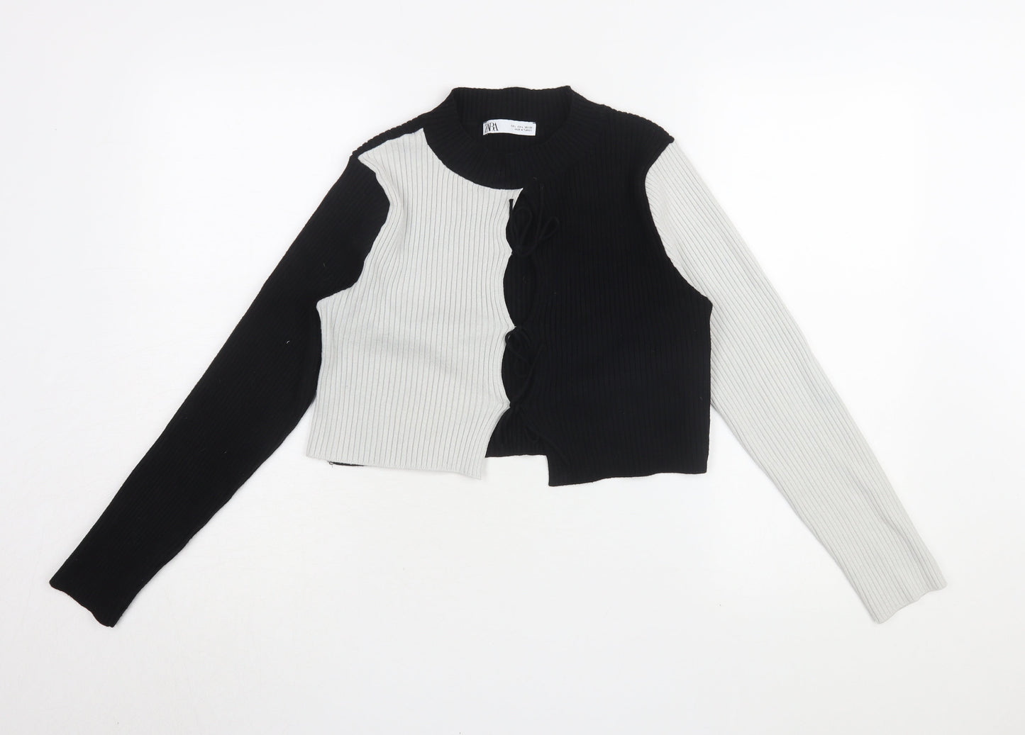 Zara Women's Colourblock Cropped Blouse L