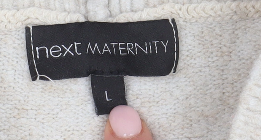 Next Women's Beige Pullover Jumper L Maternity