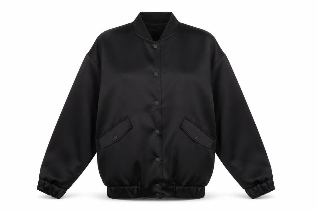 River Island Women's Black Bomber Jacket Size 6